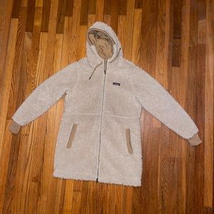 EUC Patagonia Dusty Mesa Fleece Parka Recycled High Pile Fleece Coat Large